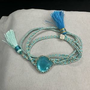 Kendra Scott Kenzie Cord Friendship Bracelet in Aqua Illusion